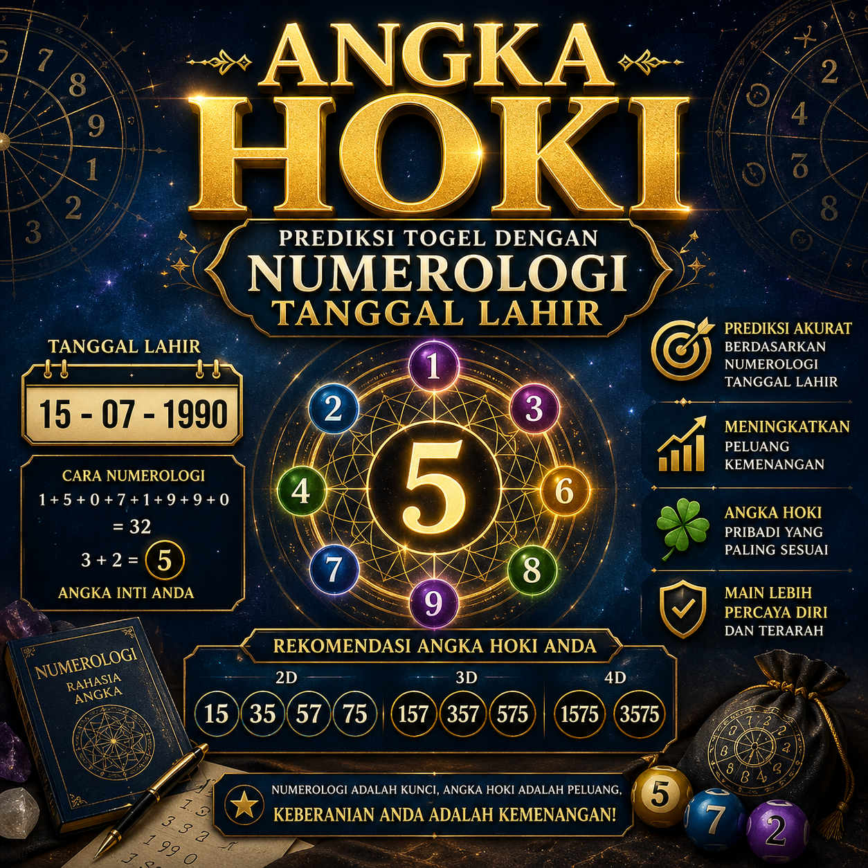 Angka Hoki: Prediksi Togel Dengan Numerologi Tanggal Lahir